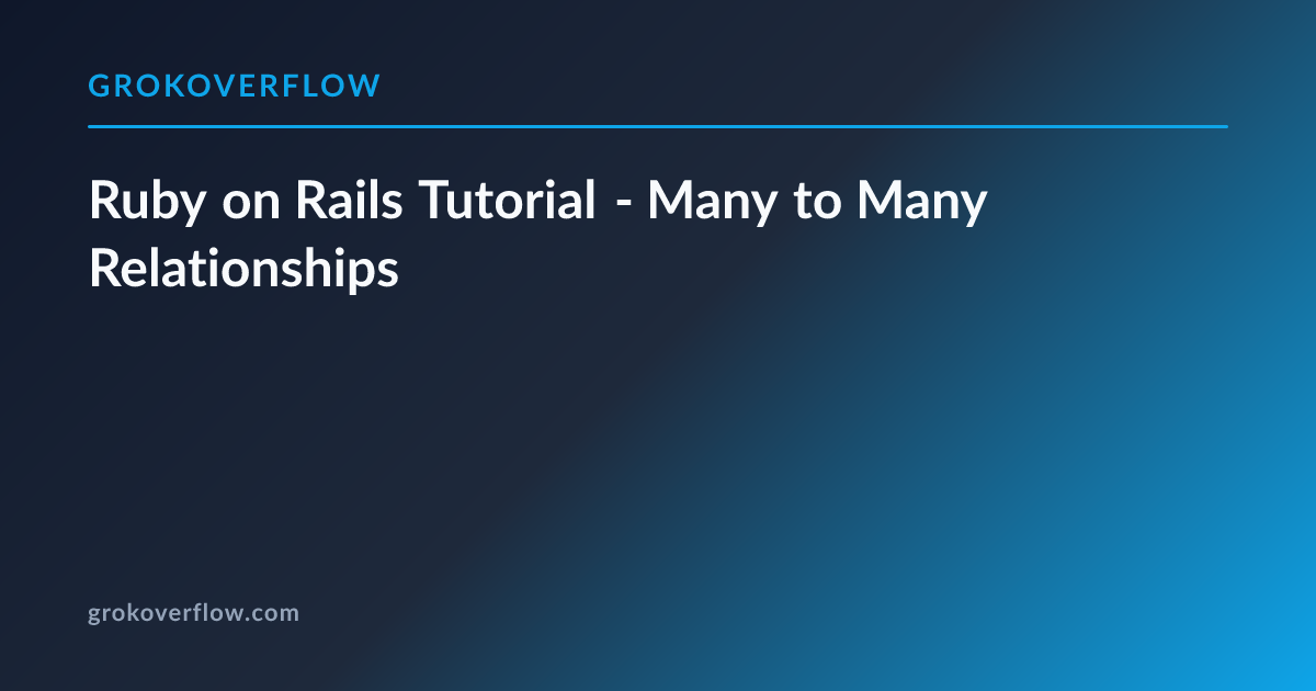 ruby on rails - part 2 | ruby on rails tutorial | ruby... Ruby on Rails Tutorial - Many to Many Relationships